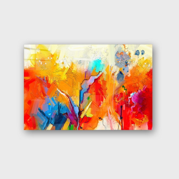 Wallity Cuadro decorativo de vidrio templado Multicolor 70 x 100 cm